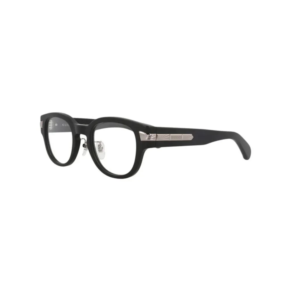 Gucci Round-Frame Recycled Acetate Optical Frames Black Womens
